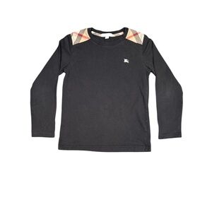Burberry Black Long Sleeve T- Shirt Size 10